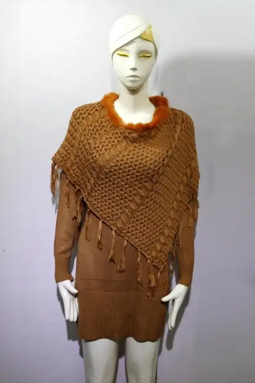 批发 时尚女士披肩时尚大毛衣