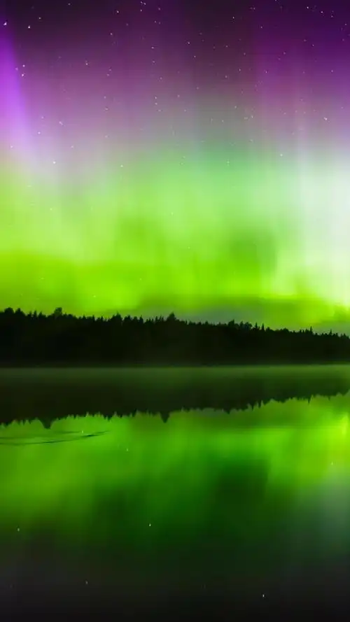 最美的极光之夜风光,高清图片,手机锁屏桌面-壁纸族
