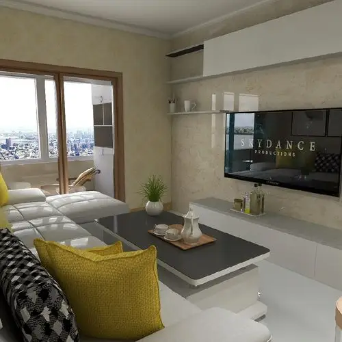 华远海蓝城三室一厅一厨一卫三居现代简约家装装修案例效果图