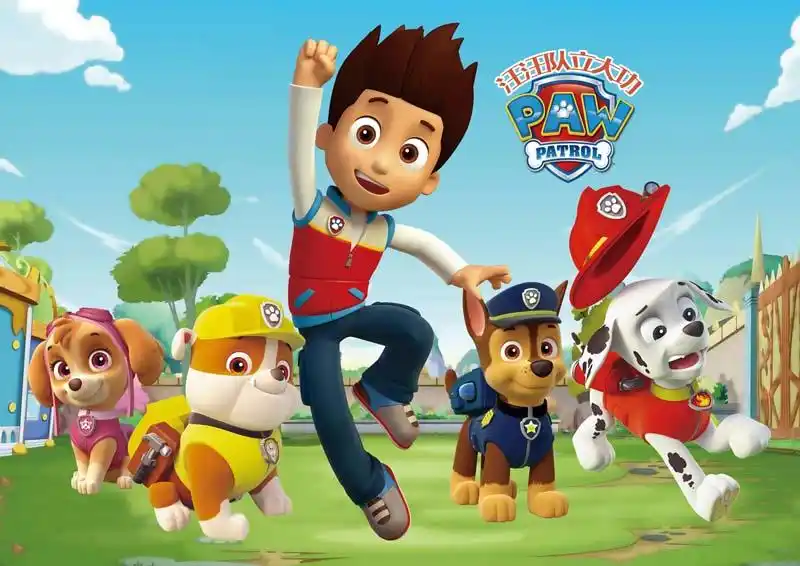 动画片汪汪队插画线稿psdaipng免抠图素材