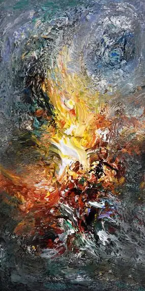 高清立体抽象艺术油画玄关