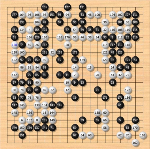 棋魂第165回五五天元开局sgf棋谱