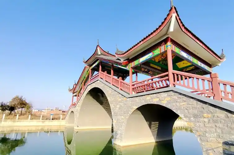 谯城区观堂镇村容整洁绘画卷三条景观河为冬日增彩