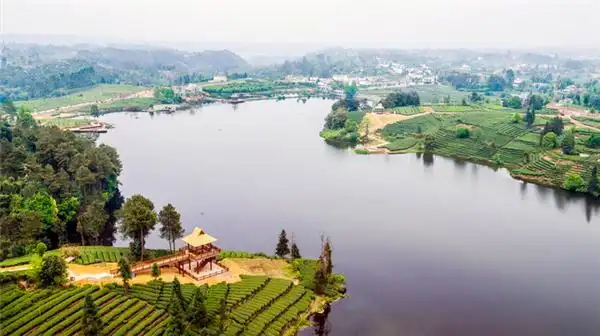 风光宜人的名山区月亮湖景区 郝立艺 摄影