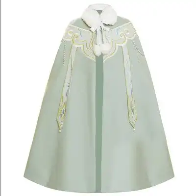 汉服斗篷女冬加厚加绒长款古风大毛领披风古装中国风毛呢外套冬季