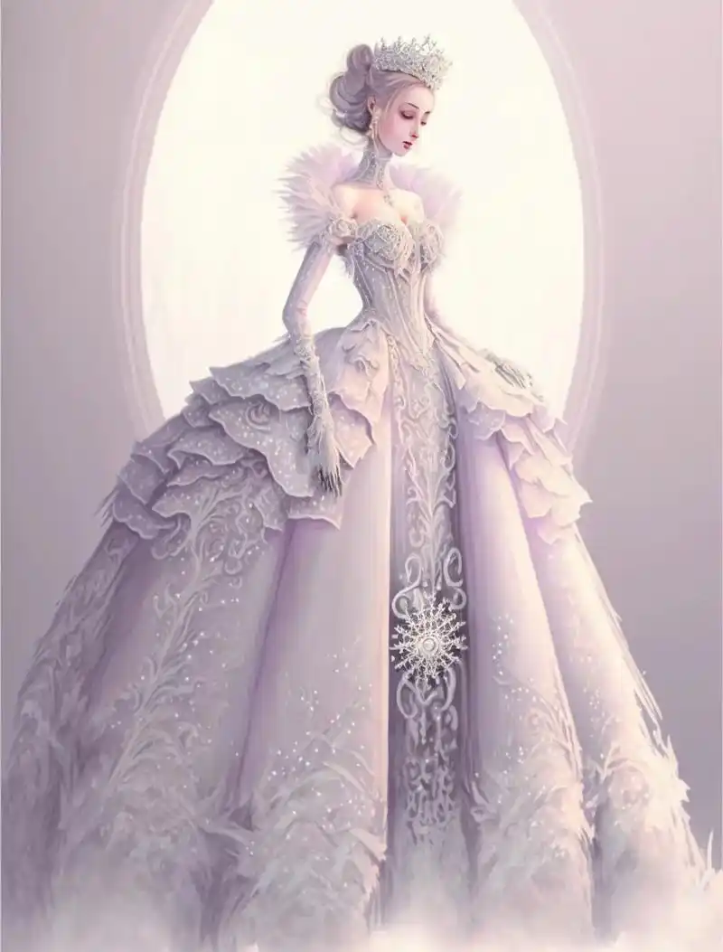 梦幻粉紫婚纱穿搭|婚纱设计渲染