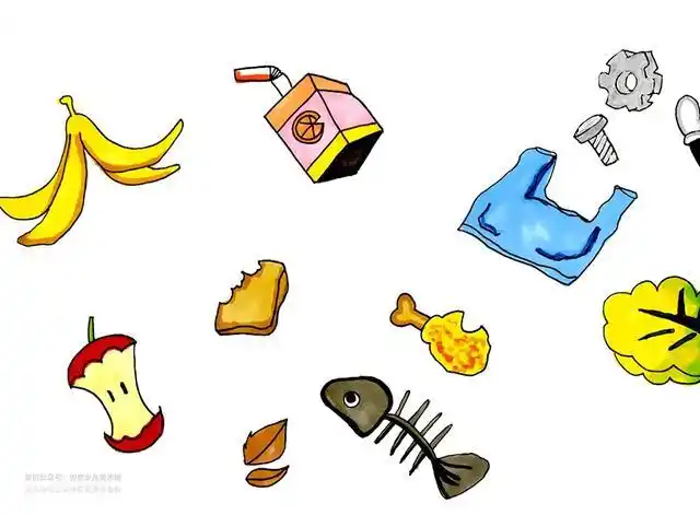 画好的果皮纸屑全部放进画面中小朋友们这一步一定要记得垃圾的摆放