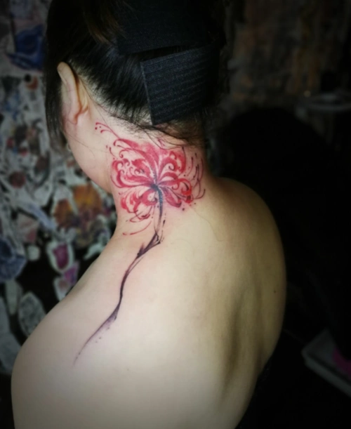 彼岸花纹身图片女5