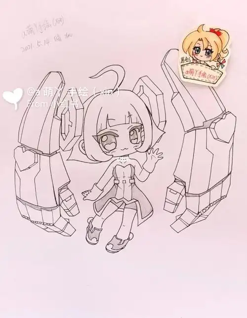 迷你世界人物拟人化简笔画