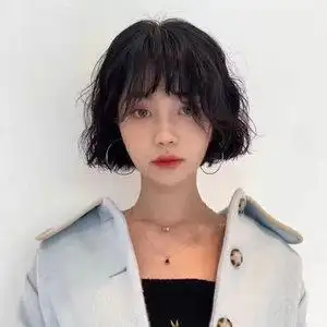 短卷发k羊毛卷假发全头女时尚短发日常减龄空气刘海修脸轻薄自然