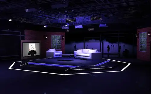 访谈节目演播间设计3d效果图