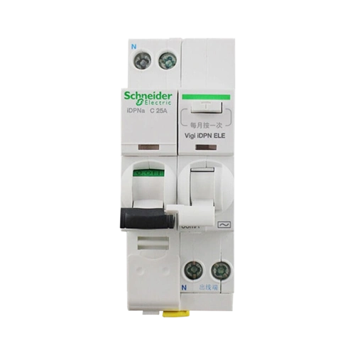 施耐德电气 带漏电保护断路器 空气开关 双进双出 1p n c25a acti9