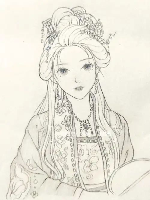 古风人物线稿教程含步骤图