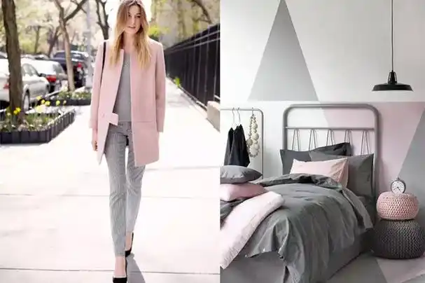 只知道灰色高级,没想到与粉色搭配后,更显温柔与知性_颜色