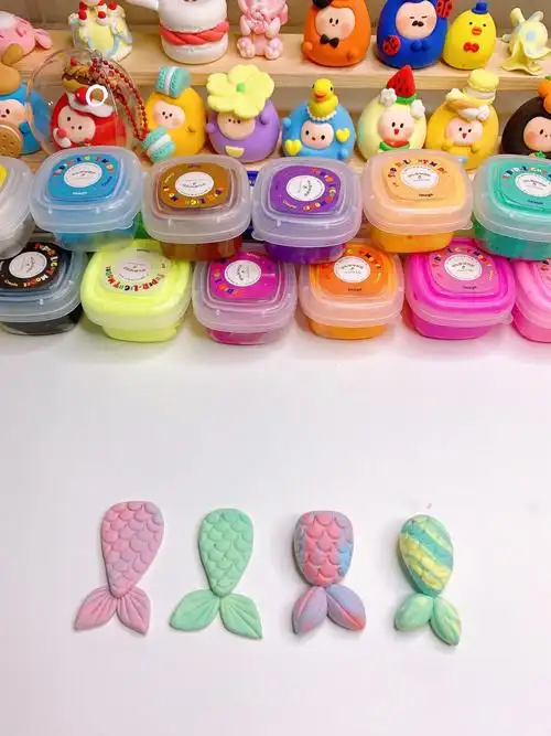 手工丨超轻黏土可爱简单的人鱼发绳0469