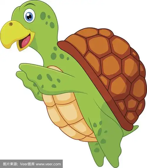 卡通可爱的海龟