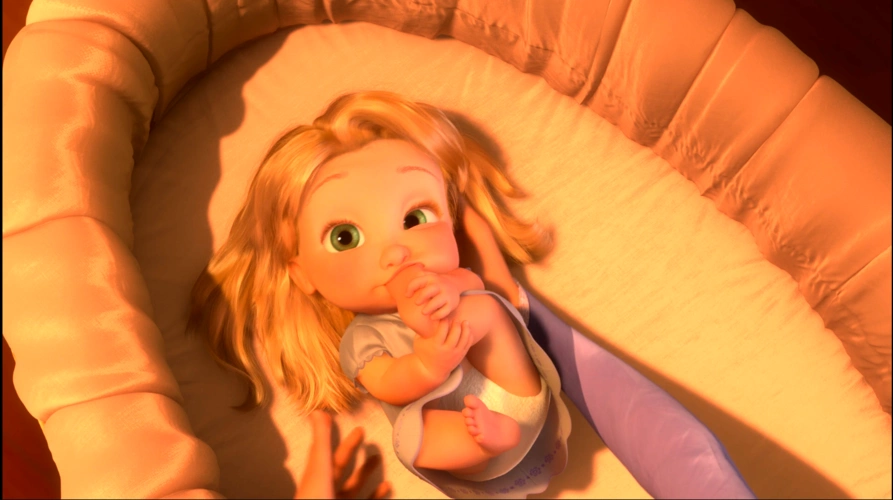 谁可以帮我找魔发奇缘里面的乐佩小时候出生时候这照片例如图片.