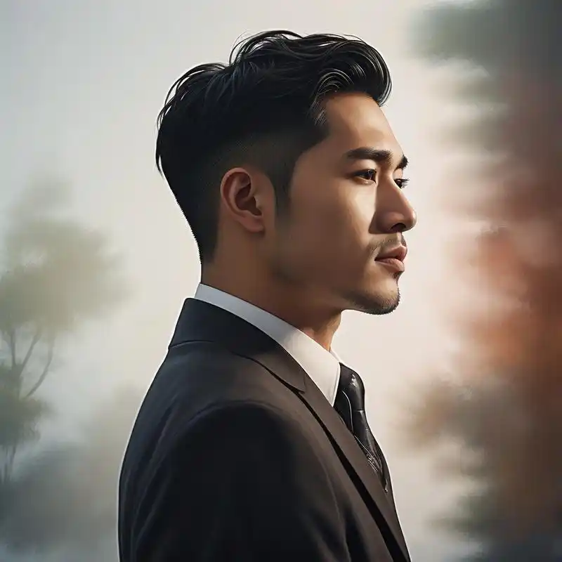 90高级质感真人侧脸男头像92 探索男性魅力的深度,这组高级质感的