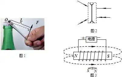 (1)如图1所示,用起子开瓶盖,o点为杠杆的支点,请画出力f的力臂l.