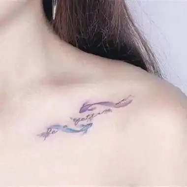 锁骨纹身头像女纹身图片女生霸气锁骨