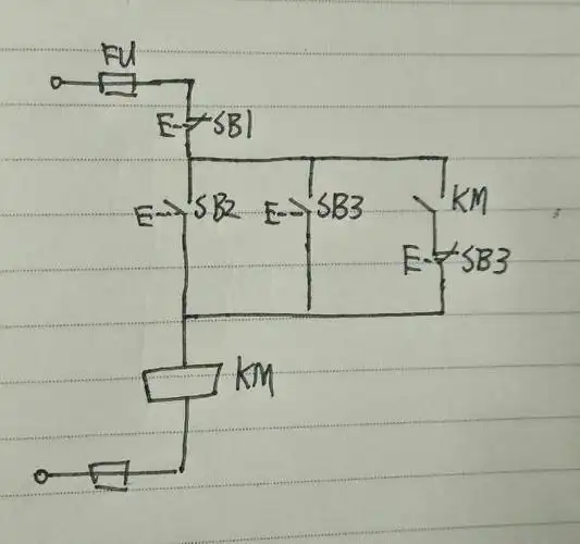 个接触器3个按钮开关如何实现自锁控制和点动控制  问题内容 sb1急停