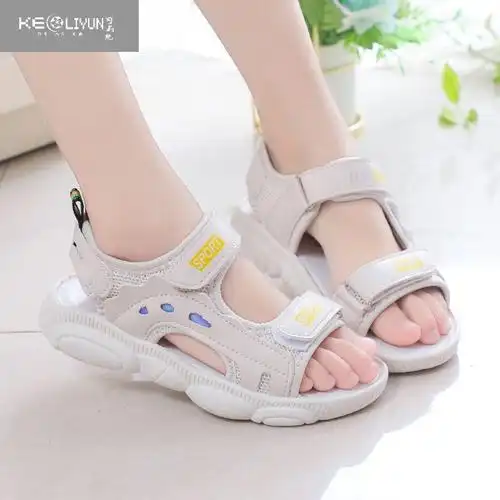 可莉允女童凉鞋2022年新款夏季时尚中大童公主儿童宝宝小童软底女孩