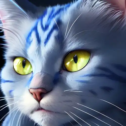 猫咪头像:啊 蓝猫