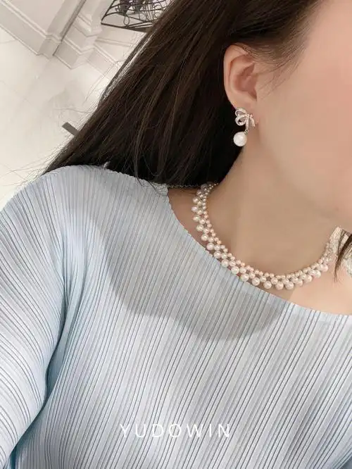 迪丽热巴同款珍珠项链的两种心动演绎