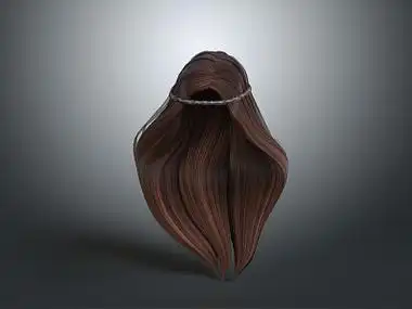 女式发型 女发 发型 头发 发式 长发 卷发 手办 动漫手办3d模型