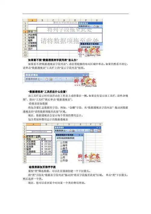 excel查看据使用数据透视表的方法(图文教程).doc