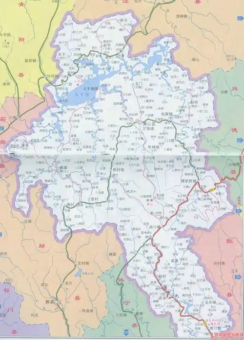 黄山市地图 - 北部全图查询