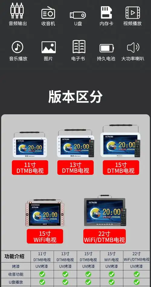 金正nintaus袖珍老人自带天线小电视机迷你便携式移动手拿地面波dtmb