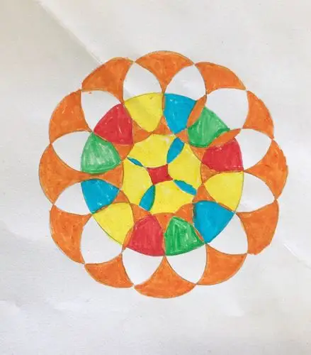 六(2)班 "用圆设计图案"作品展