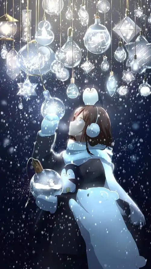 清新治愈二次元美女手机壁纸