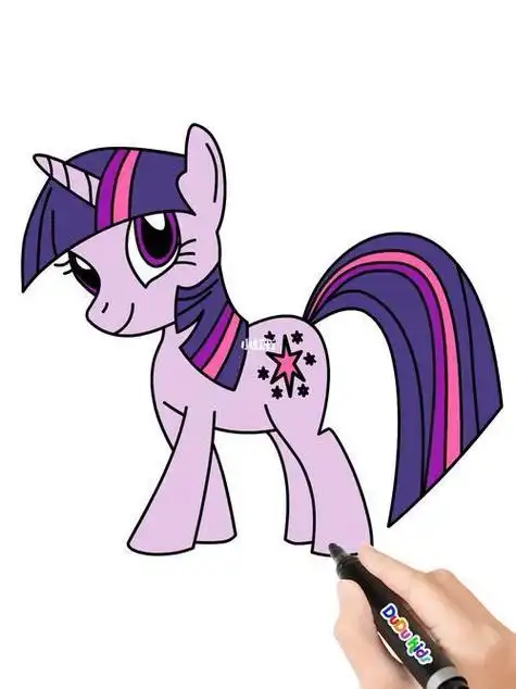 画小马宝莉简笔画柔柔 简笔画图片大全-普车都