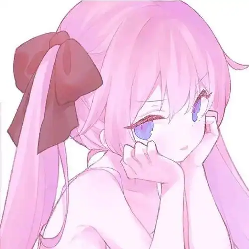 粉色系动漫女生头像