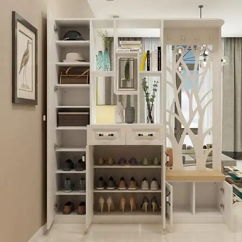 进门隔断柜可坐式入户一体靠墙鞋柜多功能设计支持定制入户送装