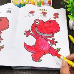 恐龙涂色书男孩画画本3-6-8-9岁幼儿园涂鸦填色本图画儿童绘画册