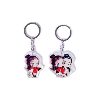 烈火如歌手游周边正版授权q版卡通银雪&烈如歌亚克力钥匙扣 双人款