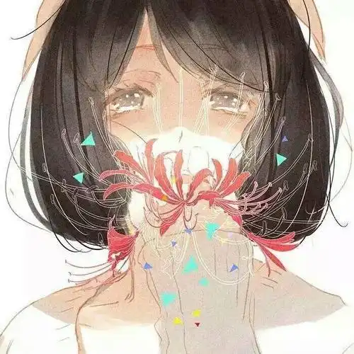 彼岸花简笔画动漫少女古风彼岸花系列冷酷女孩简笔画彼岸花女简笔画