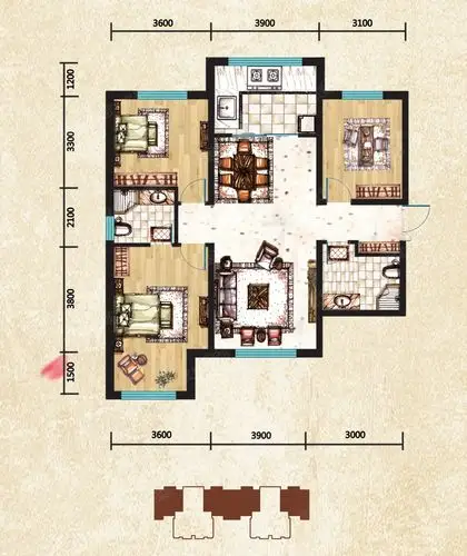 花语城a户型_花语城户型图-石家庄搜狐焦点网