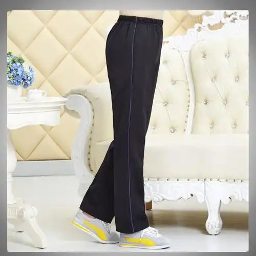 特加肥加大号码粗腿运动裤女士显瘦休闲裤中老年人女士运动裤大码春秋