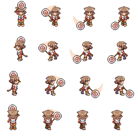 3 - 动作-rpg游戏角色战斗动作行走图-素材-pudding素材 角色,人物_2d