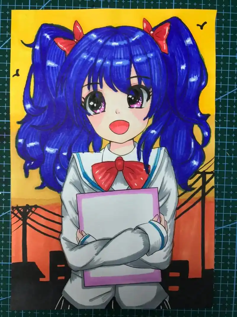 一波可爱的马克笔卡通人物绘画#画画 #马克笔 #手绘 #卡通 - 抖音