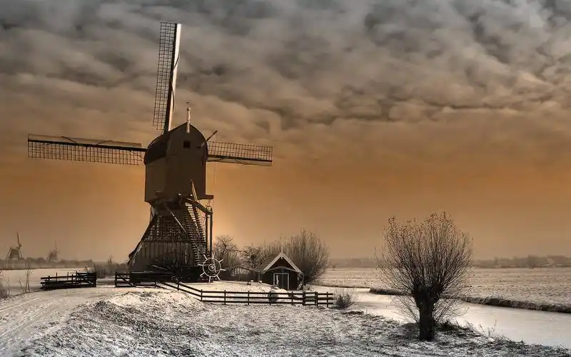 非主流唯美意境个性风车绝美风景桌面壁纸(一)