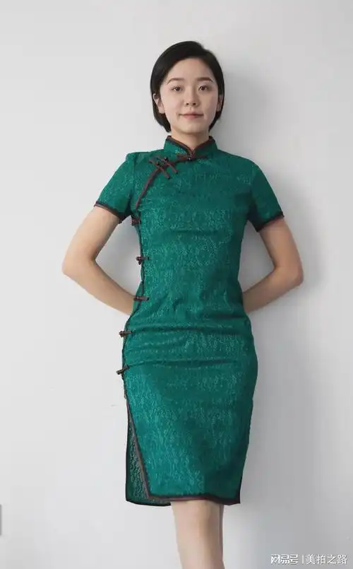 盘扣旗袍的美|短发_网易订阅
