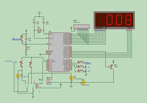 一种简易单片机计数器程序proteus仿真带详细注释