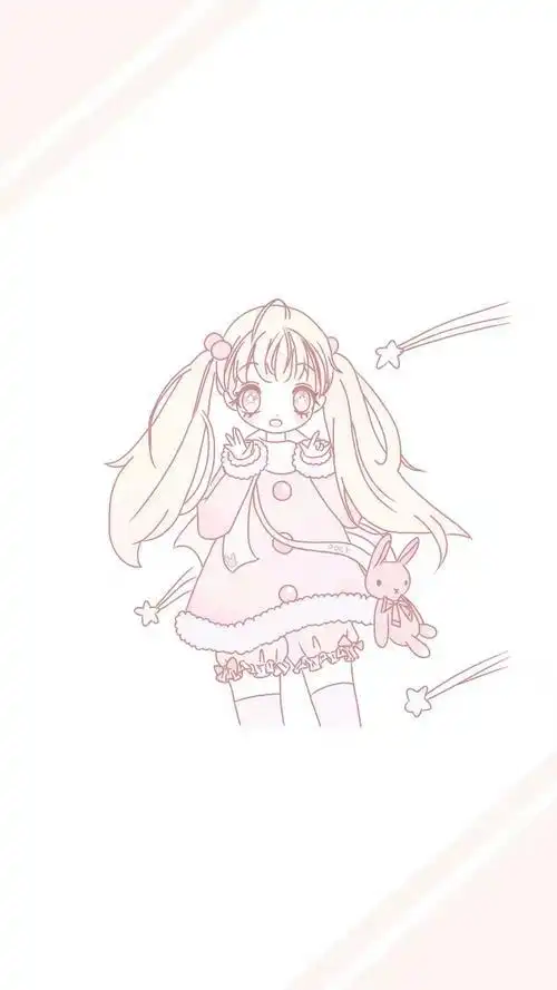 双马尾女孩子简笔画