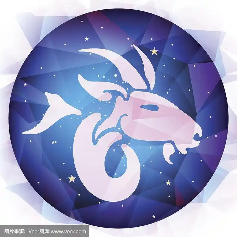 摩羯座星座,矢量插图