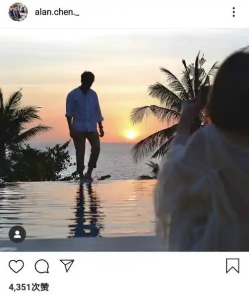 艾伦发女友视角美照秀高挑身材并赞女友是仙女41岁陈乔恩可算遇上良人